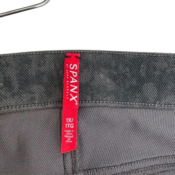 Spanx Jean-ish Ankle Legging Acid Wash Grey‎ Marble Plus Size 1X - Picture 8 of 11